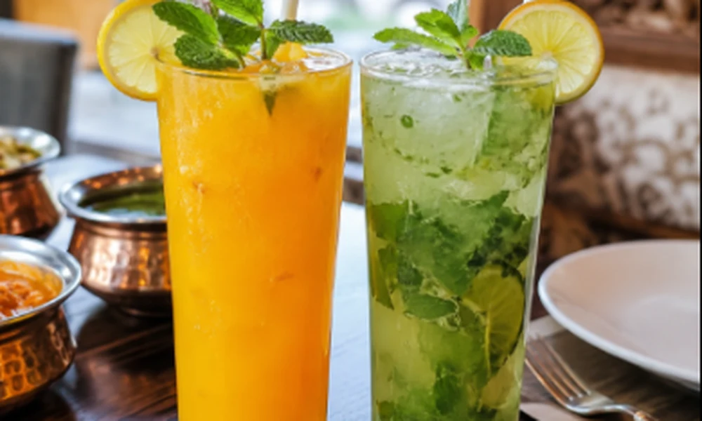 Refreshing mocktails at Dawat India Restaurant, Regina