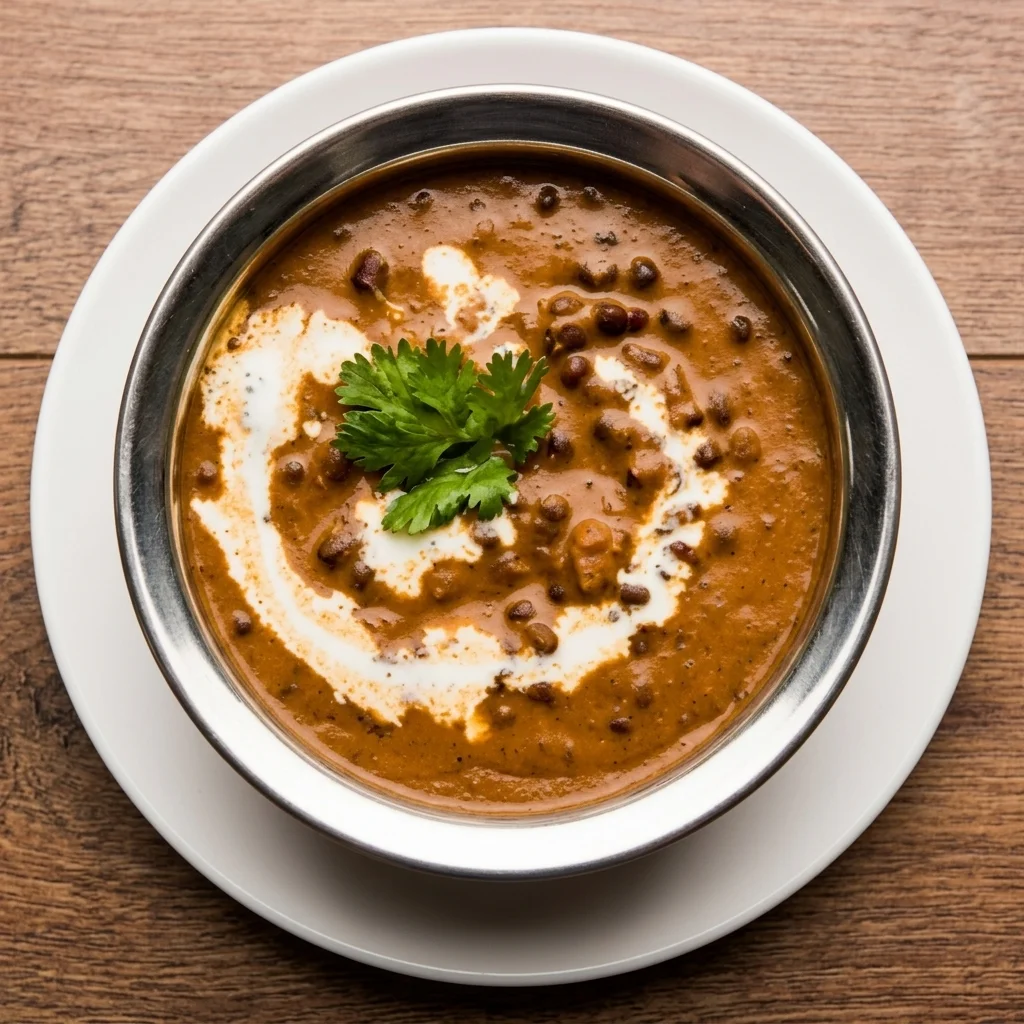 Dal Makhani at Dawat India Restaurant, Regina — slow-cooked black lentils in a buttery spiced sauce